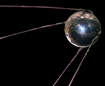 Photo of a Replica of Sputnik 1 satellite