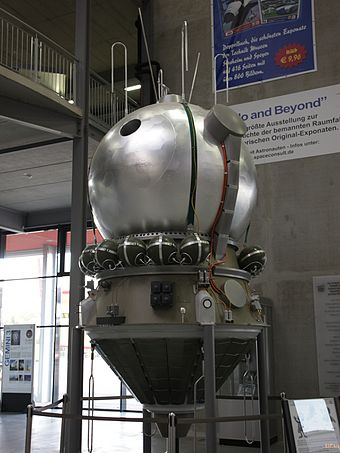 Photo of a replica of the Vostok capsule